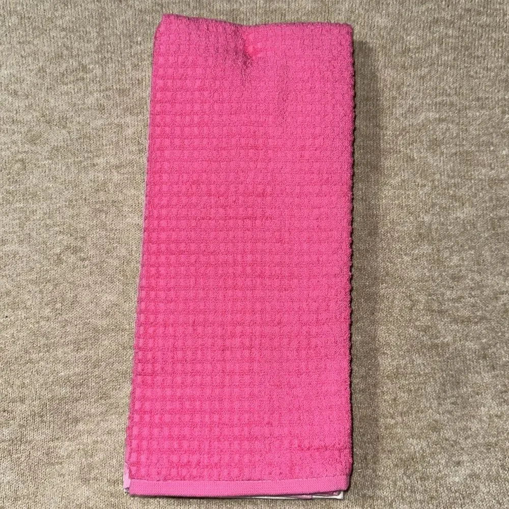 CR Valentine’s Day Pink White Metallic Gold Cotton Tea Kitchen Towels 3 Pack